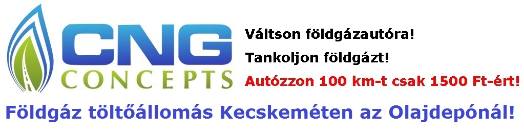 CNG földgáz töltőállomás Olajdepo Kecskemét Nyilvános CNG Földgáz töltőállomás